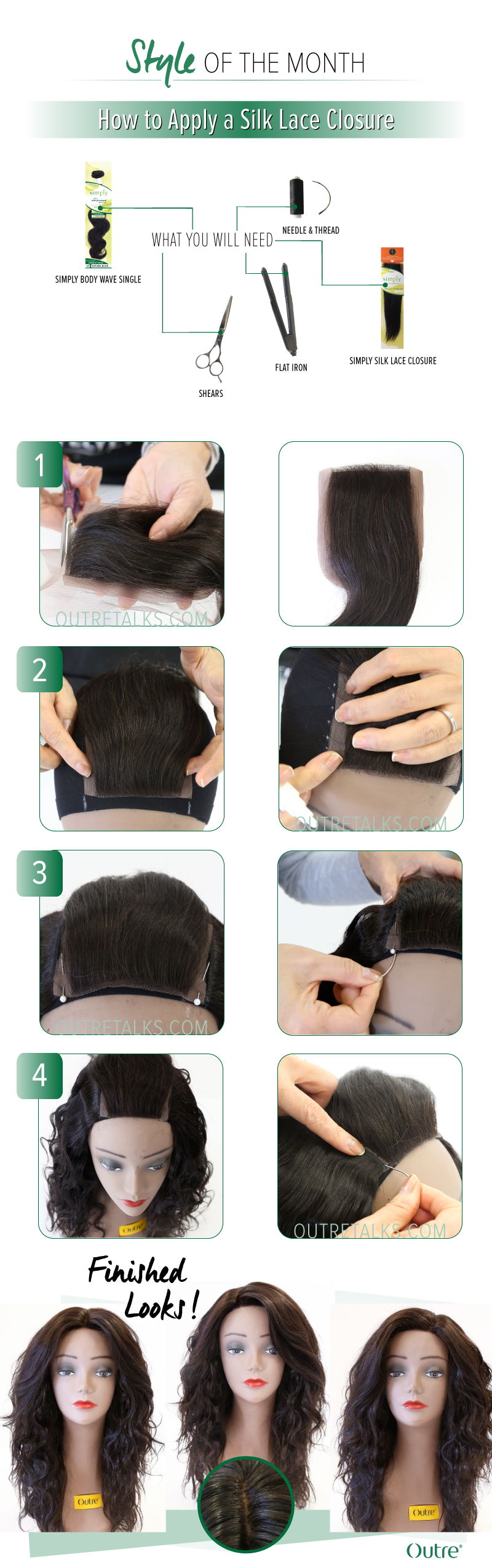 How to Apply Lace Closure to Weave Hair or Wigs